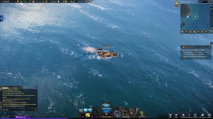 Das Segeln mit dem Schiff ist leider einer der Schwachpunkte des Titels.