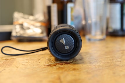 You can see the sides of the JBL vibrate with the bass.
