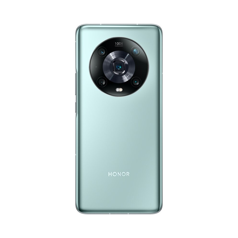 Honor Magic 4 Pro in Cyan.