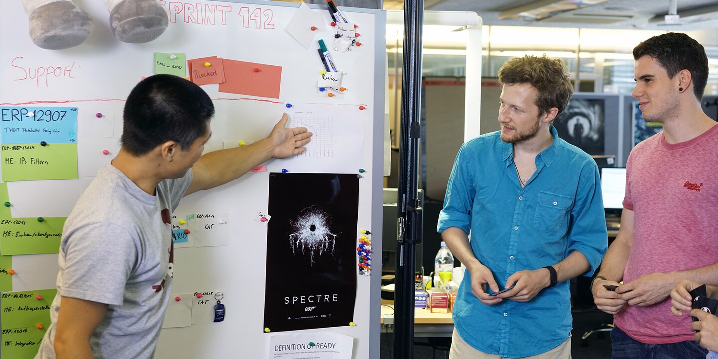 Der Burn-Down-Chart des Sprints 142 vom Team Spectre.