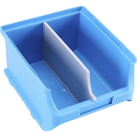 Allit Trennsteg für Sichtlagerkasten ProfiPlus Box 2B grau, aus PP, zum Aufteilen einer Box in zwei Einzel