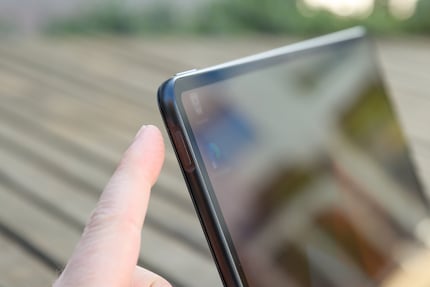 Der Fingerabdrucksensor und Einschaltknopf.