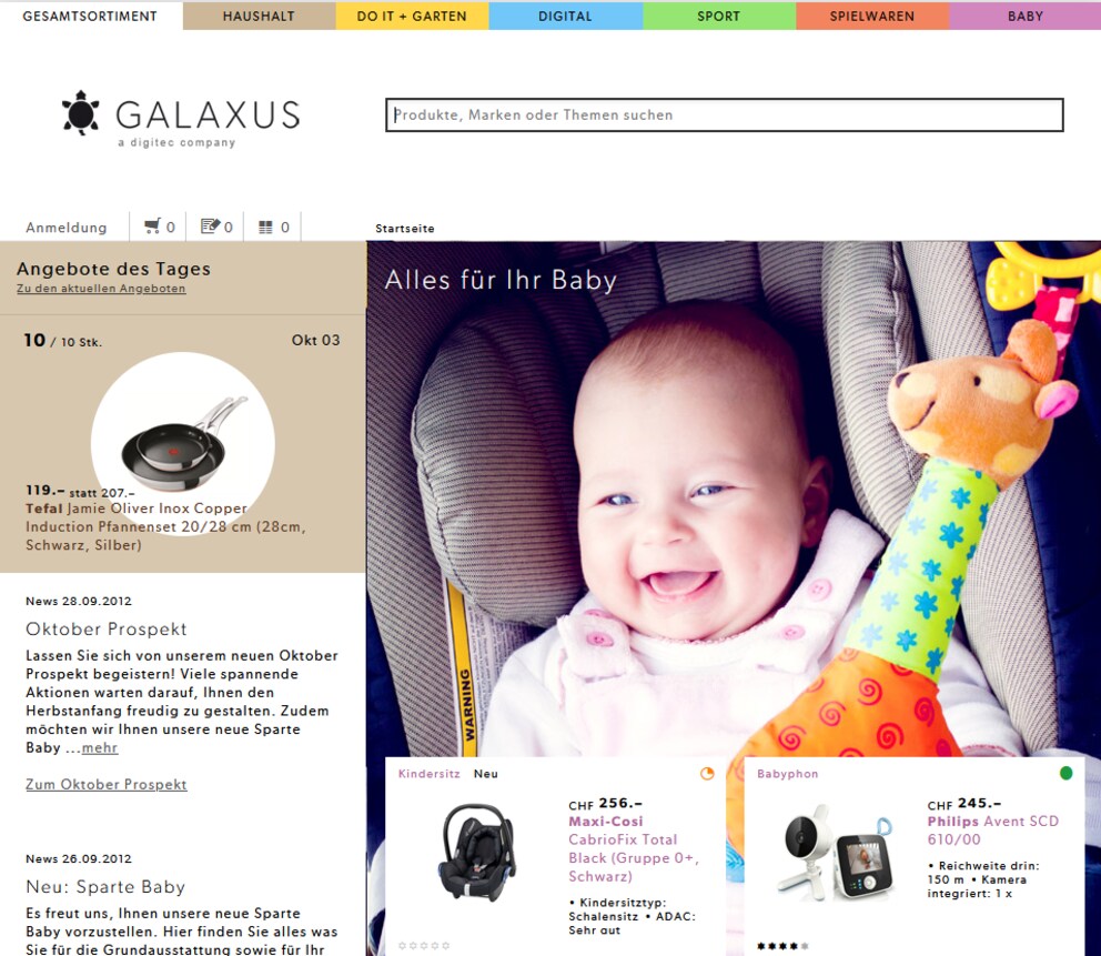 Galaxus im Jahr 2012