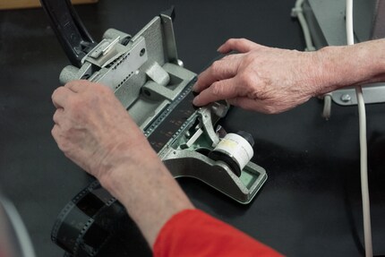 This is how films used to be repaired.
