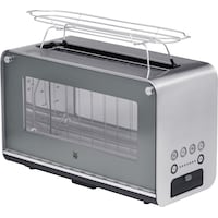 WMF XXL Lono Toaster 2 Scheiben Glas durchsichtig mit Brötchenaufsatz Edelstahl matt