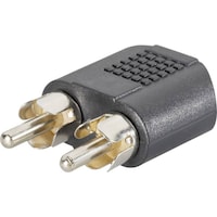 SpeaKa Professional SpeaKa 2x Cinch Plug 3.5 mm Stereo Jack Adapter (Audio Splitter)