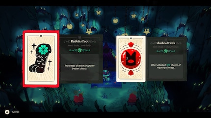 Tarot cards give you advantages during a run.