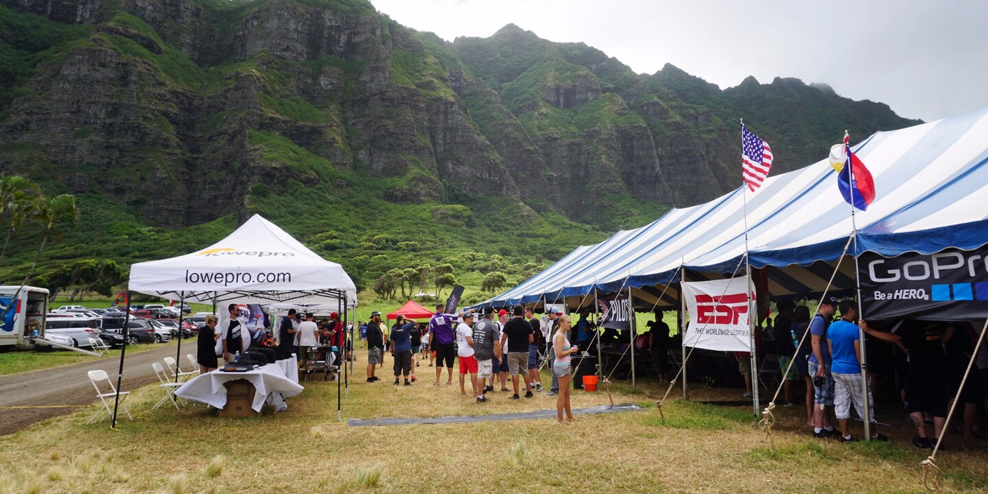Wettkampfgelände auf der Kualoa Ranch