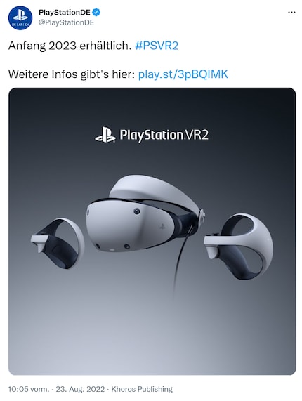 «Erhältlich Anfang 2023», heißt es auf dem deutschen Playstation-Account