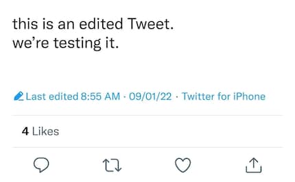Der erste Screenshot eines bearbeiteten Tweets – Änderungen sollen innerhalb von 30 Minuten nach Publikation möglich sein.