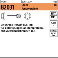 Lindapter Hohlraumdübel R 82031 m.6-kantschraube HB 20-3 (150/86) 8.8 feuerverzinkt (1 Stk.)