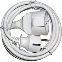 HP Autozubehör Earthing contact extension 16 A 250 V 3 x 1.5 mm² 5 m H05VV-F white (5 m)