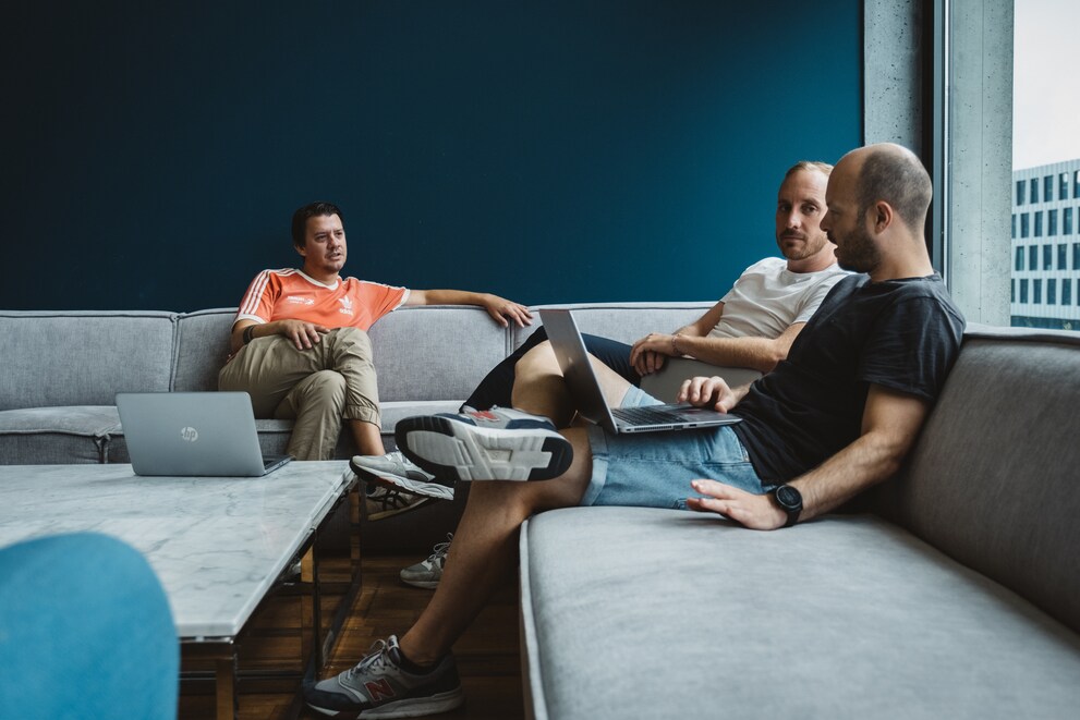Martin, Oliver und Nicolas sind ein eingespieltes Team (von links nach rechts).
