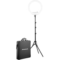 Westcott 18â Bi Colour LED Ring Light Kit with Batteries and Stand