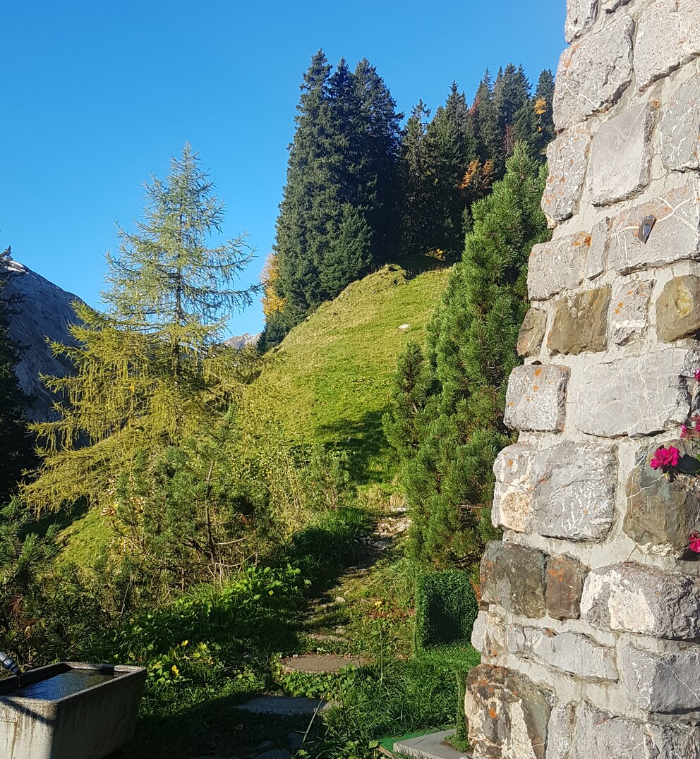 Blick von der Hundsteinhütte aus.