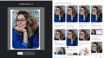 Screenshot der Bildsuche mit dem vermeintlichen Bild Serinitas.
