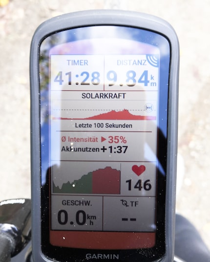 Garmin Edge 1040 Solar: ein mögliches Setup des Displays.
