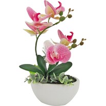 NTK-Collection Kunstblume Orchidee pink in Schale (28 cm)