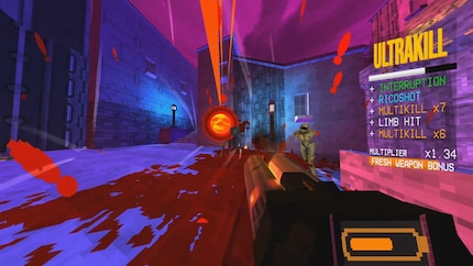 «Ultrakill» ist ein schweisstreibender Shooter im Stile eines «Quake 3 Arena» 