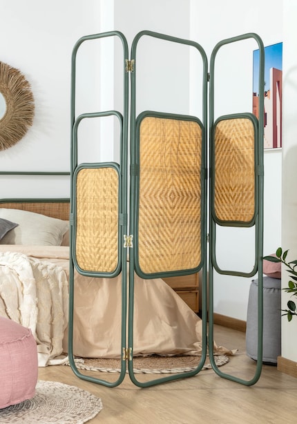 Dimensionen: 165 x 4 x 180 cm | Material: Rattan| Foto: Kave Home