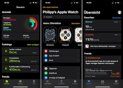 Für die Apple Watch sind drei Apps notwendig.