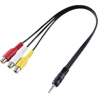 SpeaKa Professional 3.5 mm jack plug to 3x cinch jack adapter cable (Audio Splitter)