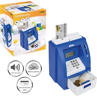 Idena Geldautomat blau digitale Spardose Sound