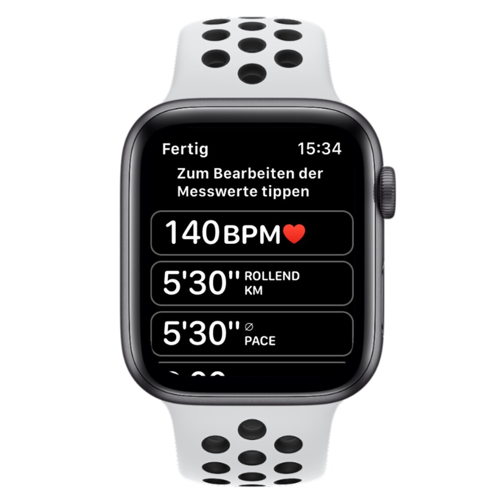 Ich kann die auf dem ersten Screen angezeigten Messwerte verändern, wenn ich möchte.
