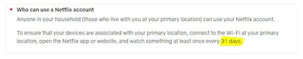 Netflix will Account Sharing über das heimische Internet-Netzwerk verhindern.