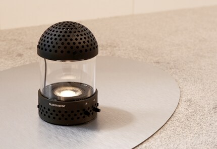 Omnidirektionaler Lautsprecher und Laterne in einem: der «Light Speaker» von Transparent.