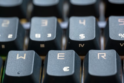 The keycaps on the Asus ROG Azoth feature a nice translucent effect. Shame about that hideous font.