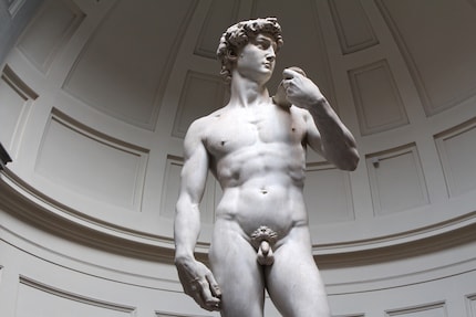 Der Inbegriff einer Renaissance-Skulptur, die sich an der vermeintlichen Kunst der Antike orientiert und auch Hitler gerne in seiner Sammlung gehabt hätte: Michelangelos David.