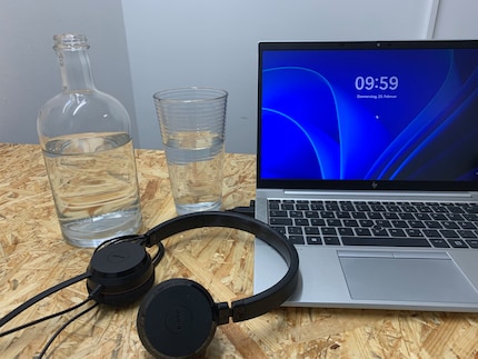 My loyal companion. Even at the office, my glass of water and bottle remind me to drink regularly.