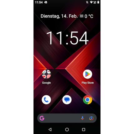 Cubot supplies the KingKong Mini 2 Pro with vanilla Android 11, including the Google apps.
