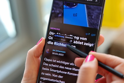 Dank «Air View» genügt es, den S Pen für eine Übersetzung über ein Wort zu halten.