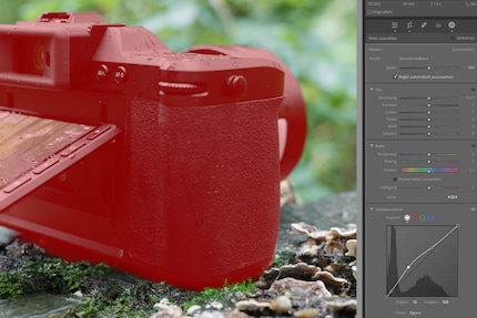 Local tone value corrections via the gradation curve – here, for example, I want to lighten dark areas.