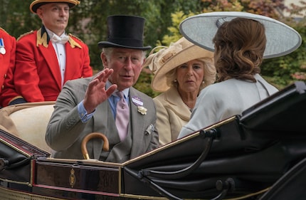 Here they were still Prince and Duchess and travelling in an unspectacular carriage: King Charles and his wife, Queen Consort Camilla.
