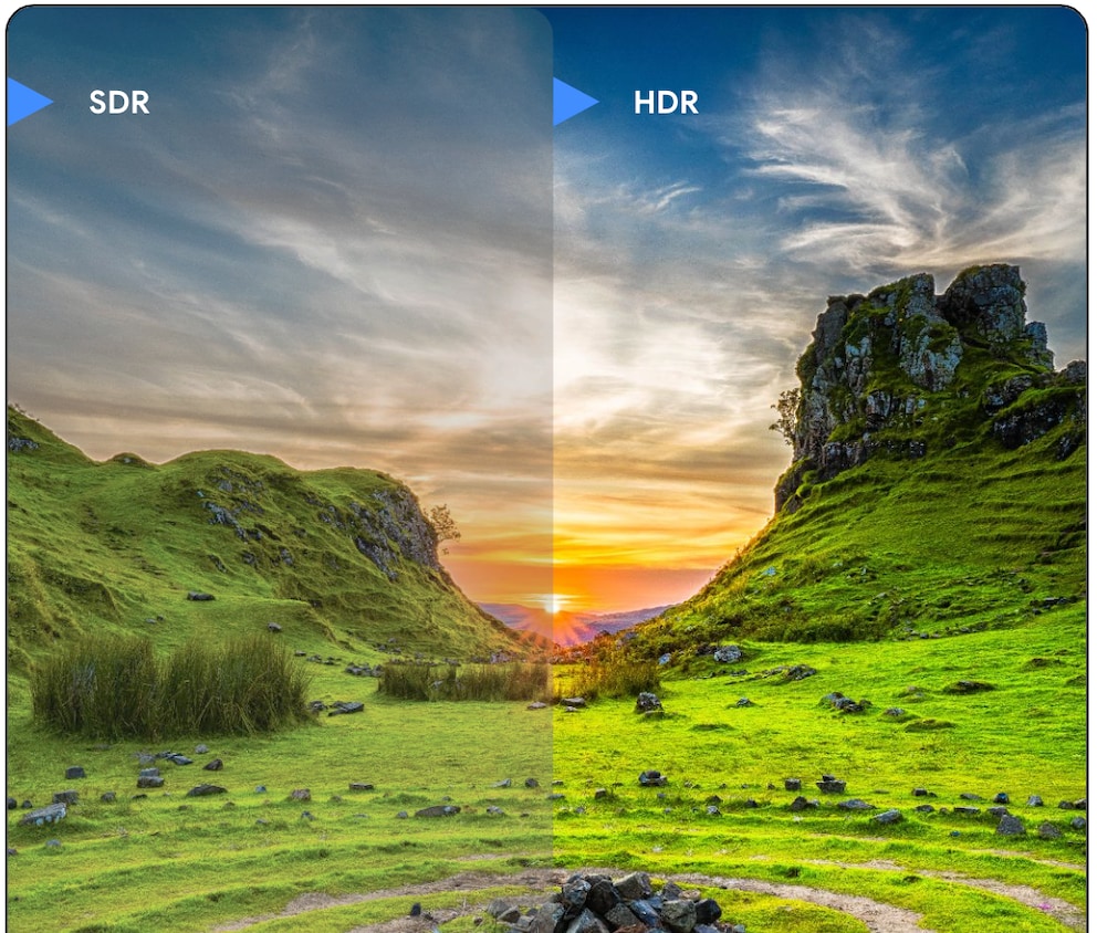 Mit diesem Symbolbild illustriert Google das neue HDR-Format.