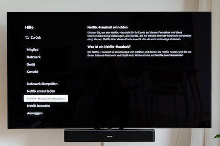 Die Option für das Festlegen des Haushalts findest du in der TV-App unter «Hilfe».