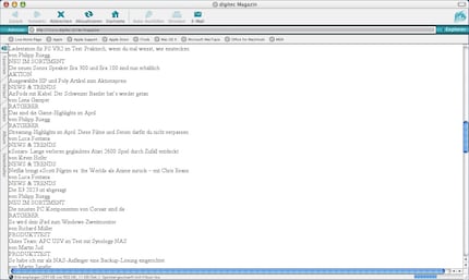 The digitec page displays a bit of text. That’s all it’s good for.