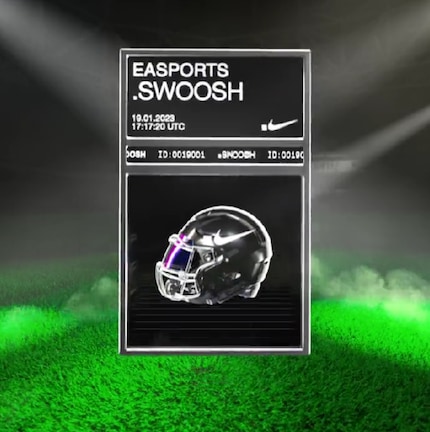 In einem kurzen Teaser-Video auf Twitter zeigt Nike unter anderem einen virtuellen NFT-Helm in Zusammenarbeit mit EA Sports. Zum Einsatz kommt er sehr wahrscheinlich in «Madden NFL 24».