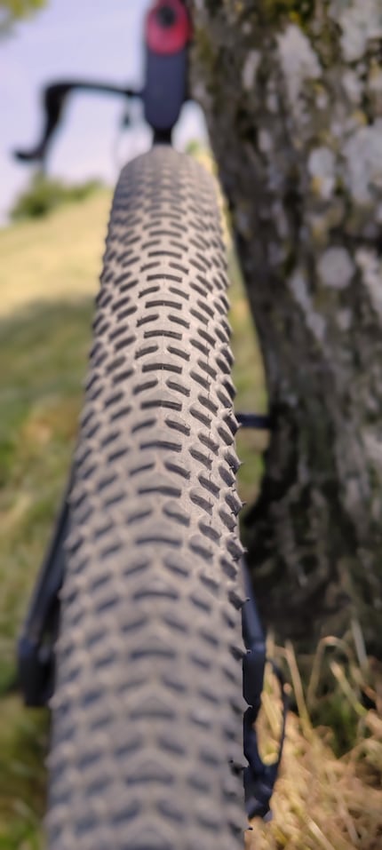 … less pressure in the tyre.