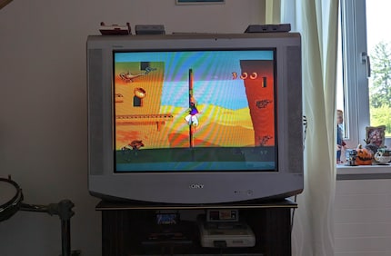 A tube TV set is just part of the retro experience.