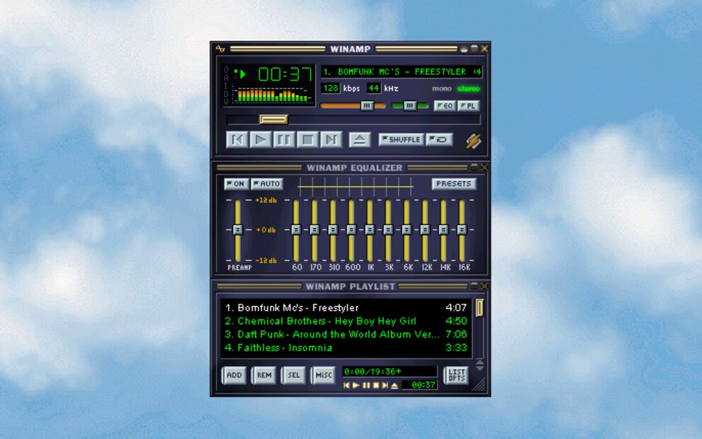 Winamp war damals mein Lieblings-MP3-Player.