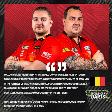 Das Statement des belgischen Duos vom Freitag.