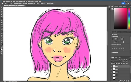 Michelle is unmistakably better at drawing than me