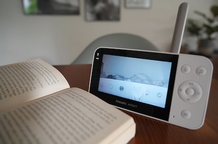 The Avent Connected Videophone also provides me with a good quality HD image from the dark nursery.