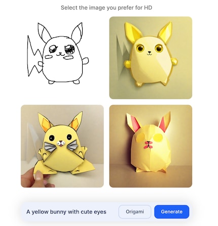 Mein Origami-Pikachu ist irgendwie süss, aber irgendwie auch creepy.