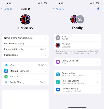 In Family Sharing, you can connect multiple devices with different Apple IDs.