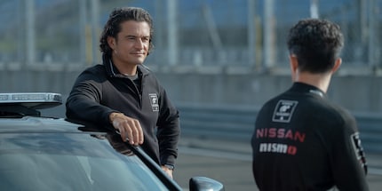Orlando Bloom usually plays stoic, taciturn heroes. Here, he finally gets to be the preening marketing guy.